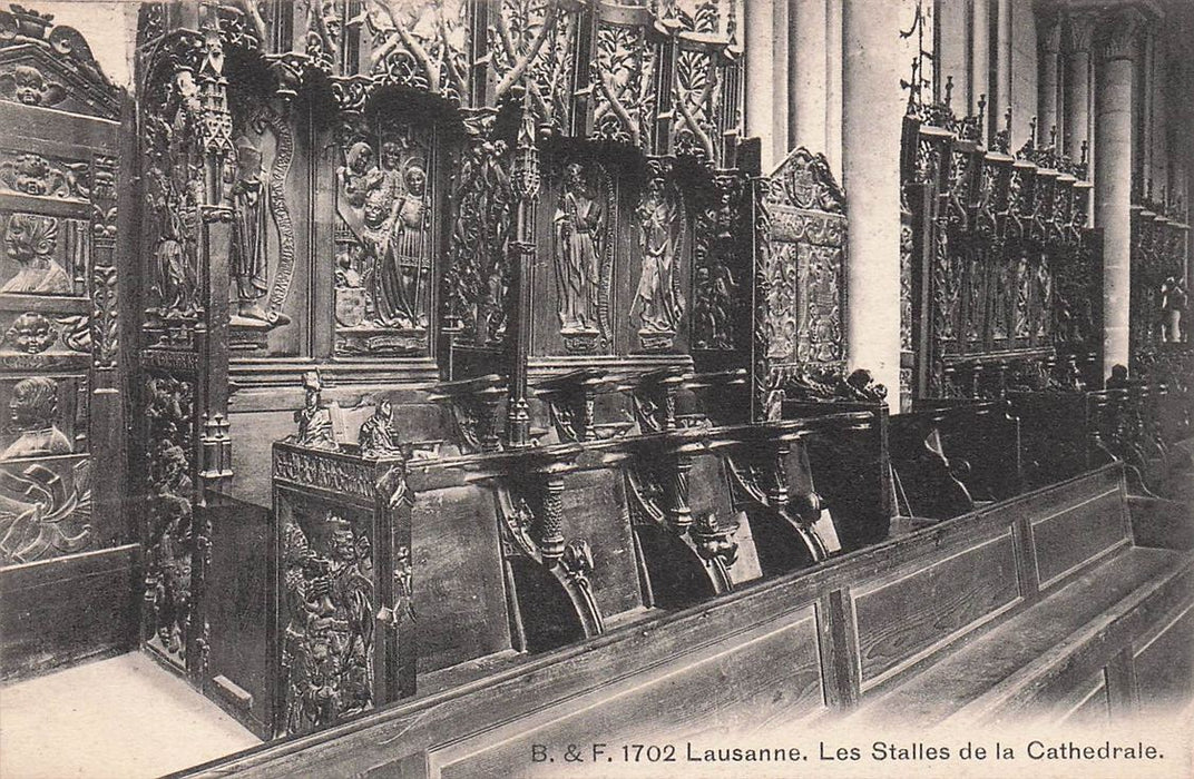 Lausanne Les Stalles De La Cathedrale
