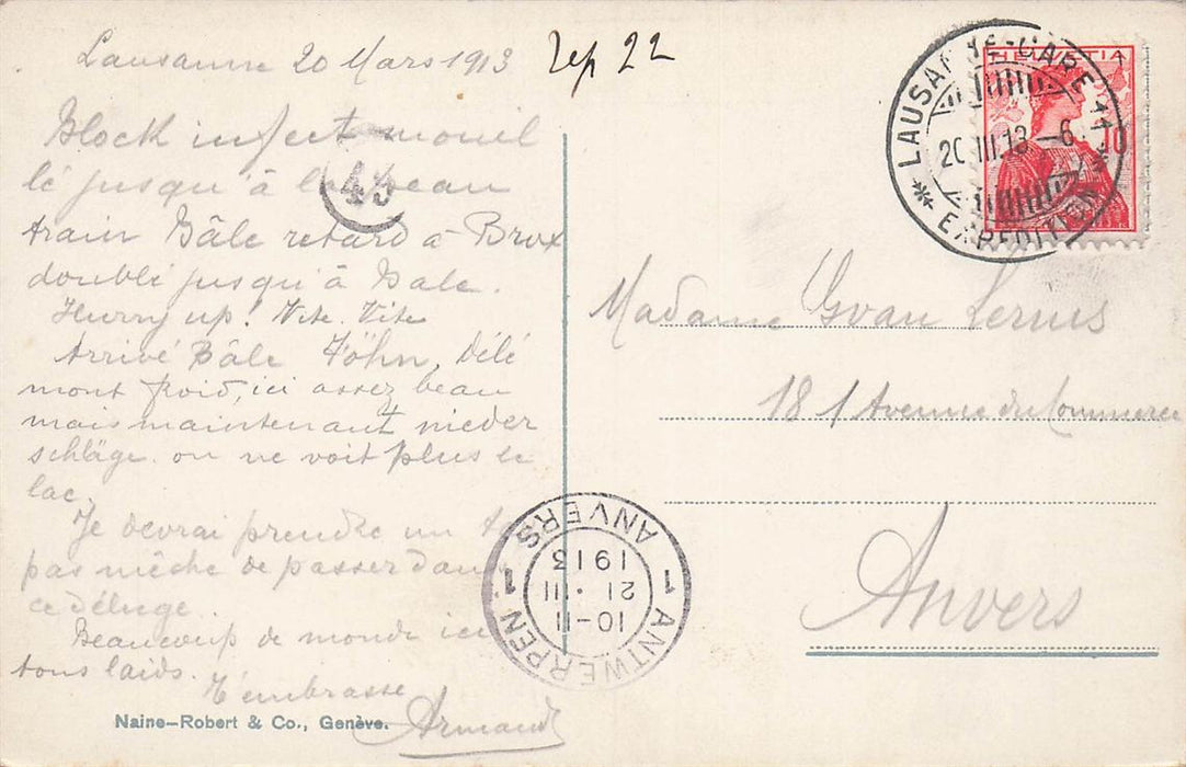 Lausanne Le Grand Pont Et Les Alpes