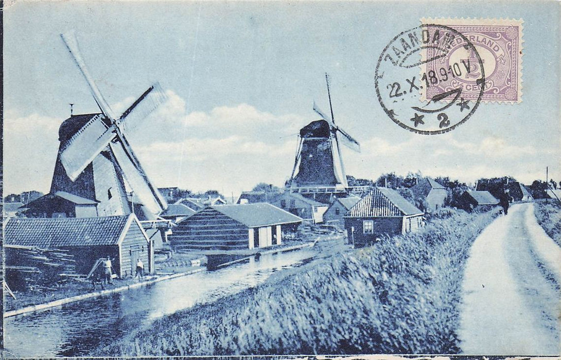Windmills And Dike Near Zaandam