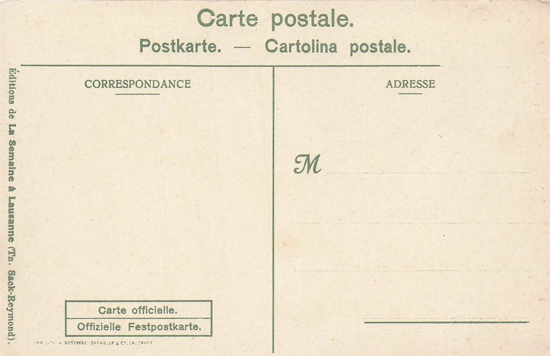 Fete Federale De Lausanne Du Gymnastique 1909