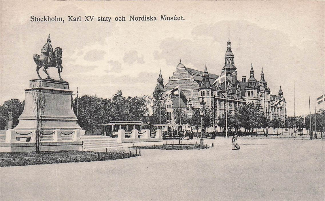Stockholm Karl Xv Staty Och Nordiska Museet