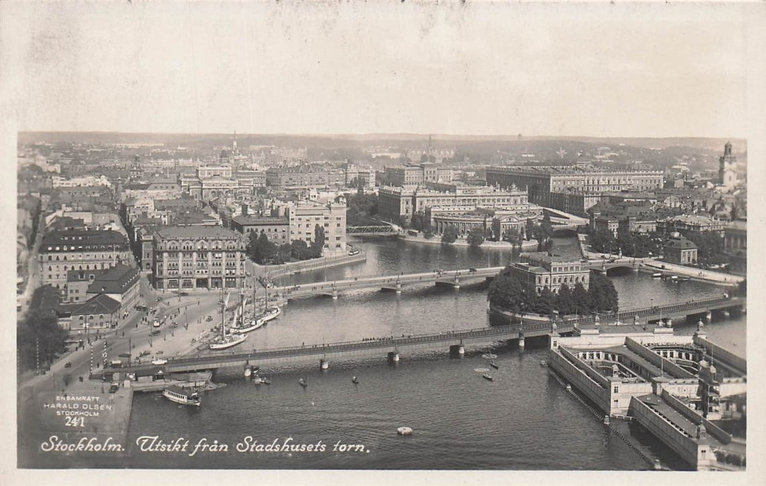 Stockholm Utsikt Fran Stadshusets Torn