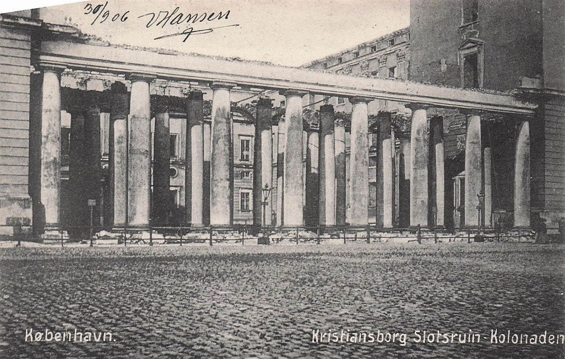 Kobenhavn Kristiansborg Slotsruin Kolonaden