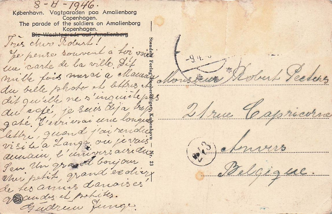 Kobenhavn Vagtparaden Paa Amalienborg