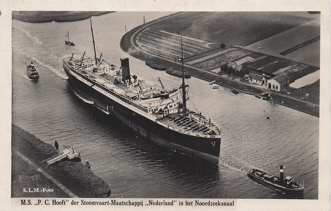 Noordzeekanaal K.L.M.-Foto M S P C Hooft Der Stoomvaart-Maatschappij Nederland