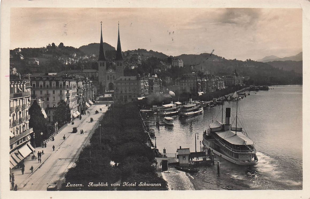 Luzern Ausblick Vom Hotel Schwanen