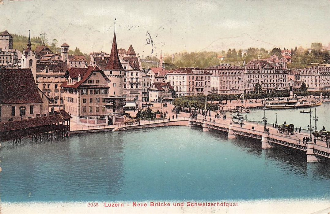 Luzern Neue Brücke Und Schweizerhofquai