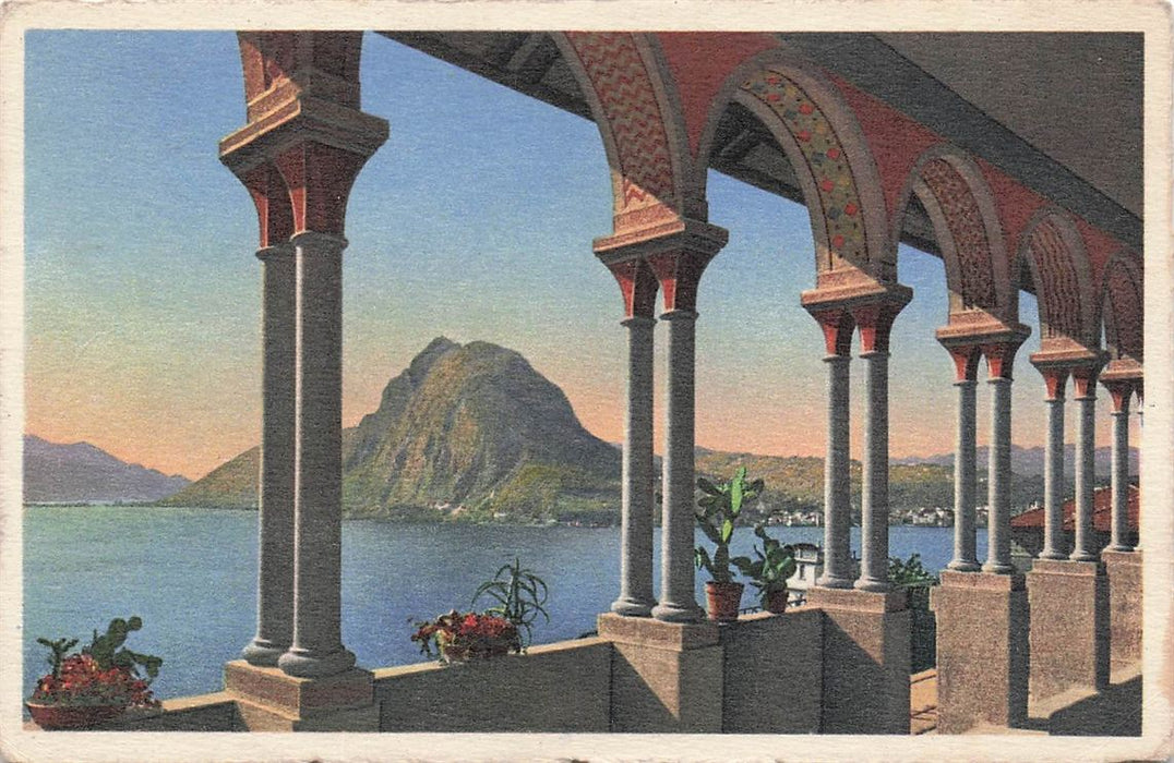 Lago Di Lugano E Monte S Salvatore Visto Da Castagnola