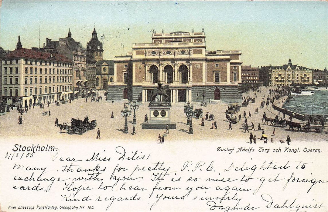 Stockholm Gustaf Adolfs Torg Och Kongl Operan