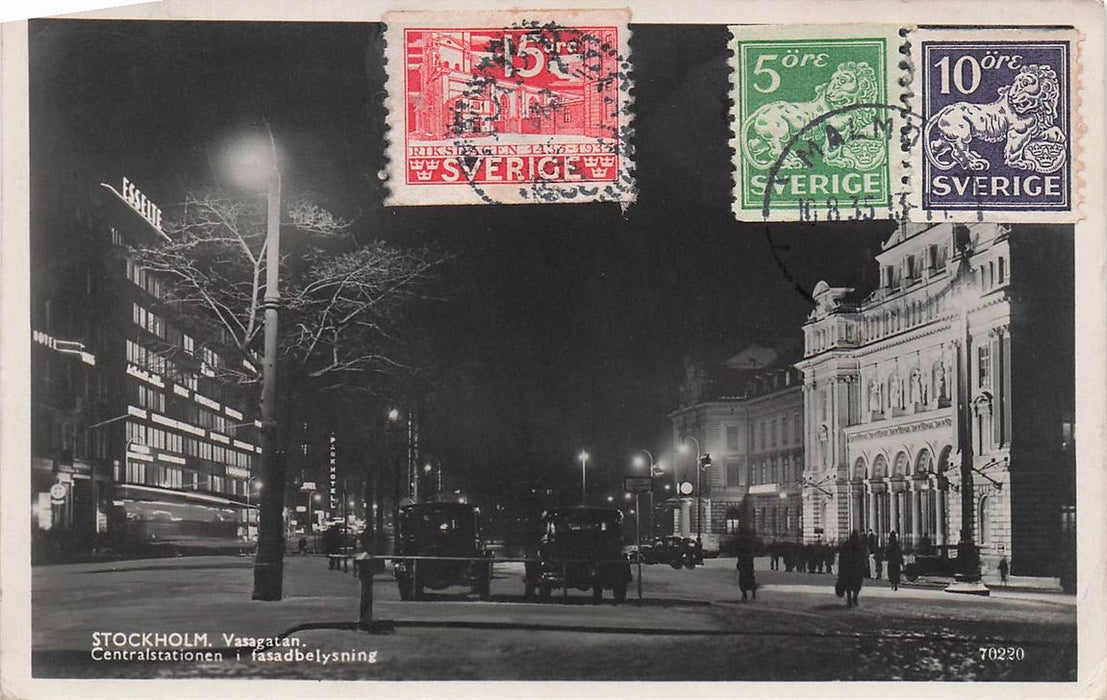 Stockholm Vasagatan Centralstationen I Fasadbelysning