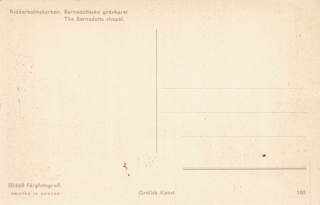 Stockholm Riddarholmskyrkan Bernadotteska Grävkoret