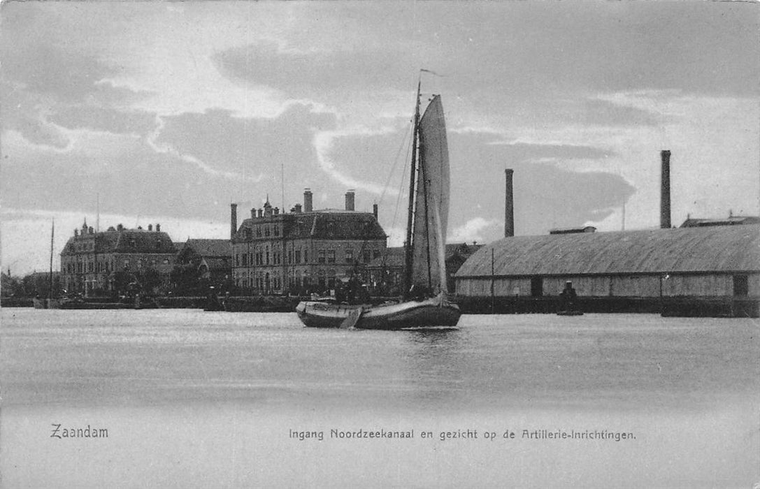 Zaandam Ingang Noordzeekanaal En Gezicht Op De Artillerie-Inrichtingen