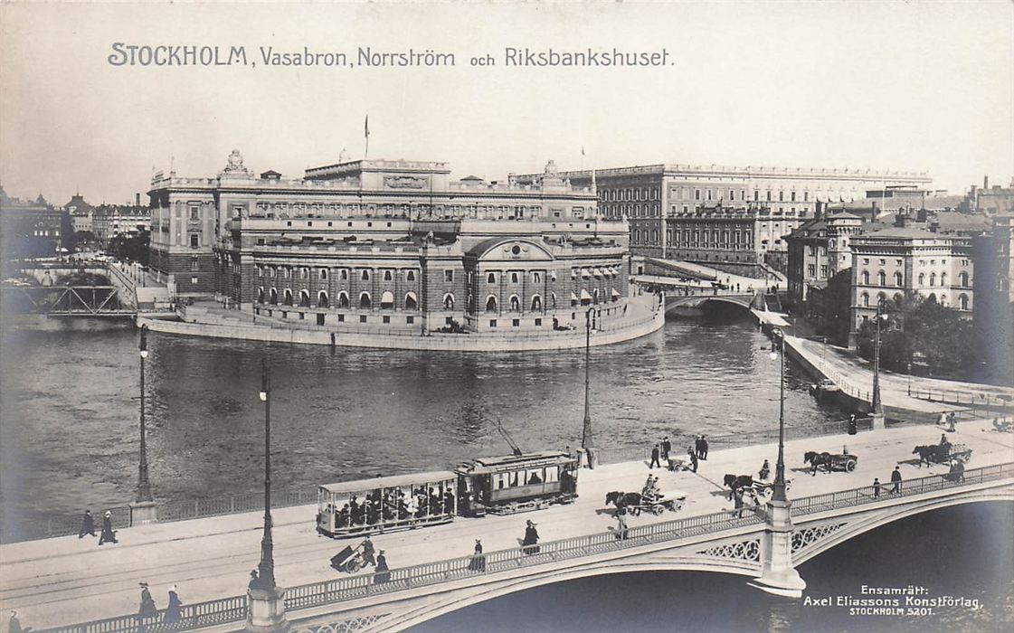 Stockholm Vasabron Norrström Och Riksbankshuset