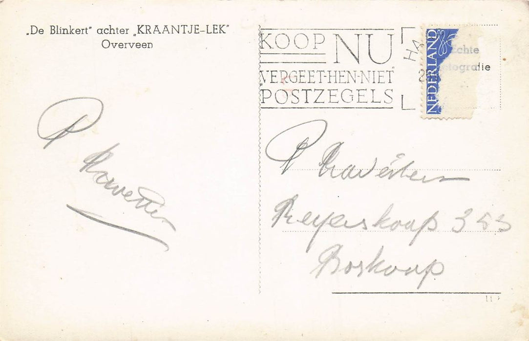 De Blinkert Achter Kraantje-Lek Overveen
