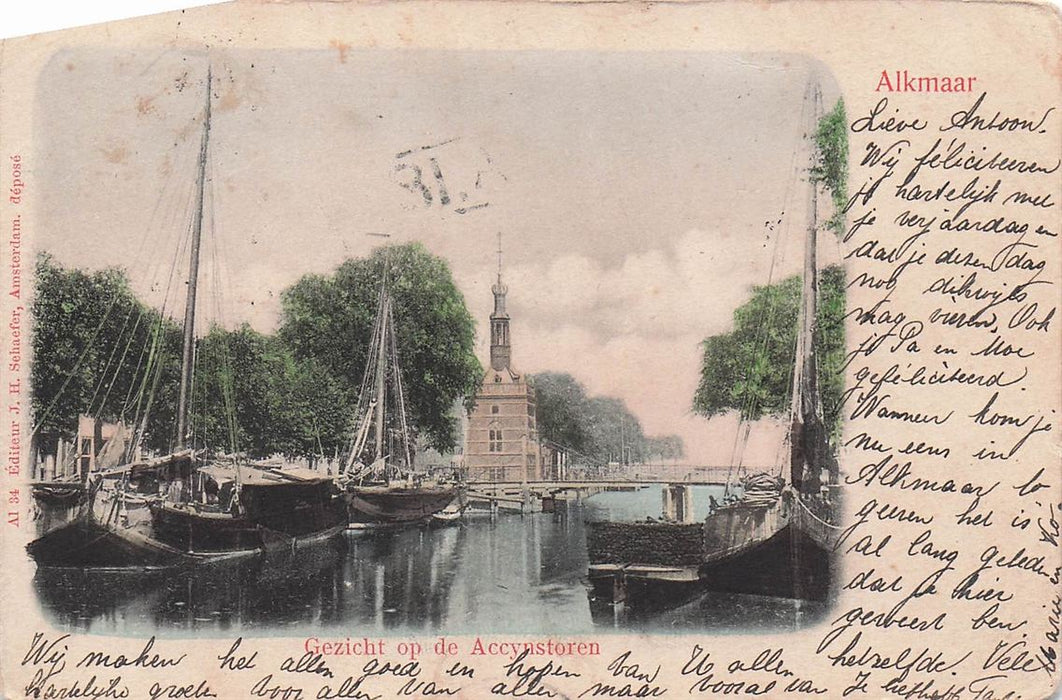 Gezicht Op De Accynstoren Alkmaar