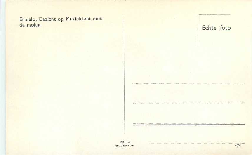 Ermelo Gezicht op Muziektent met de mole