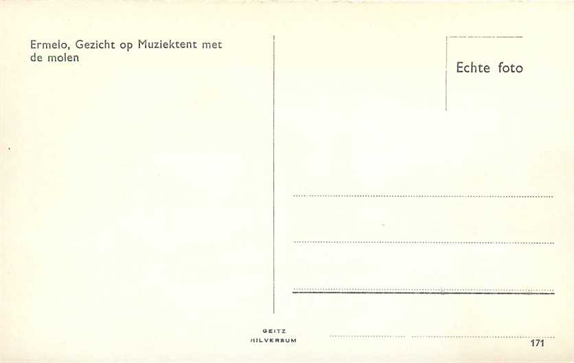 Ermelo Gezicht op Muziektent met de mole