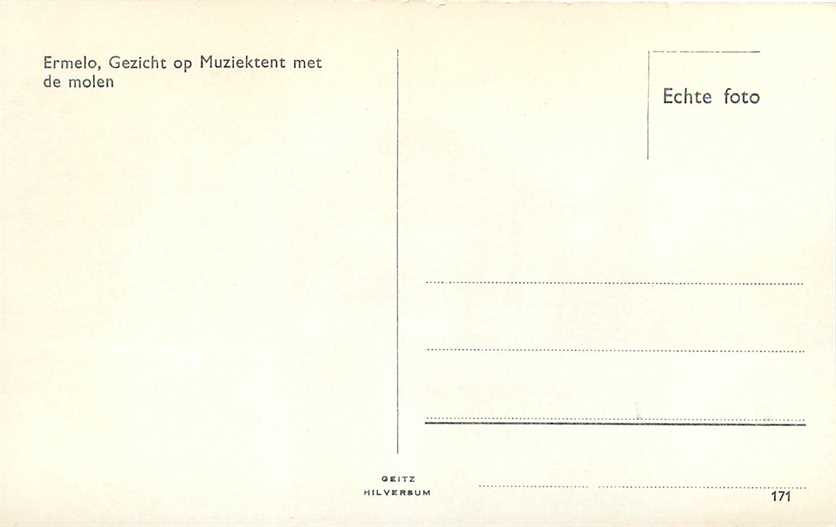 Ermelo Gezicht op Muziektent met de mole