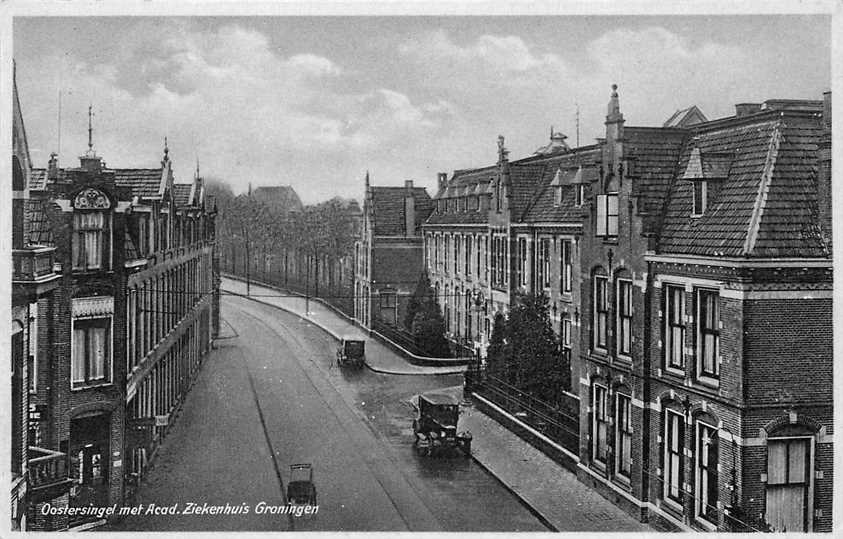 Groningen Oostersingel met Acad. Ziekenh