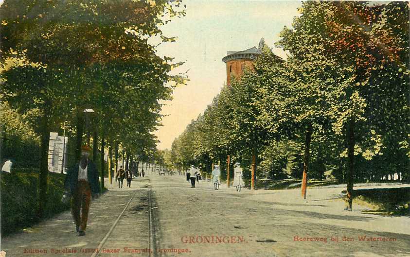 Groningen Heereweg bij den Watertoren