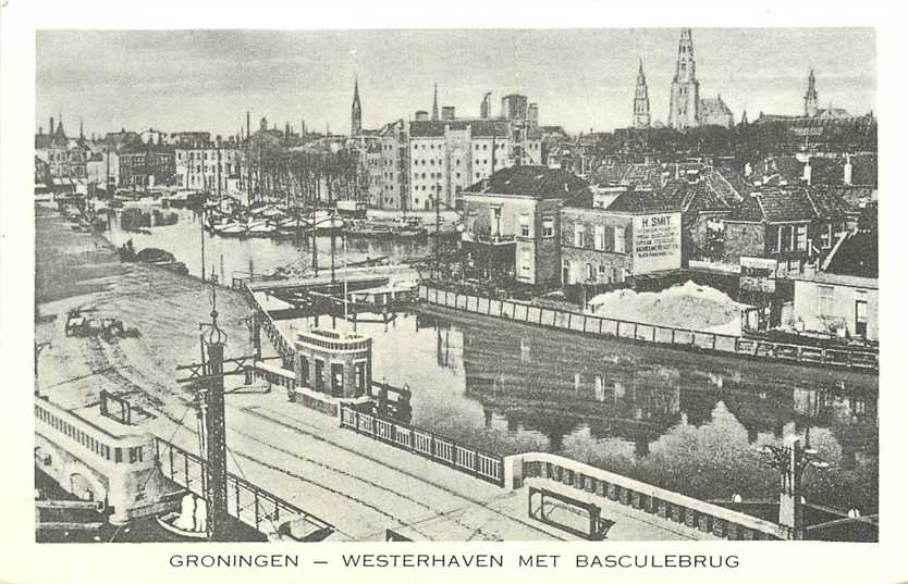 Groningen Westerhaven met Basculebrug