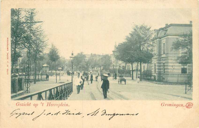 Groningen Gezicht op t Heereplein