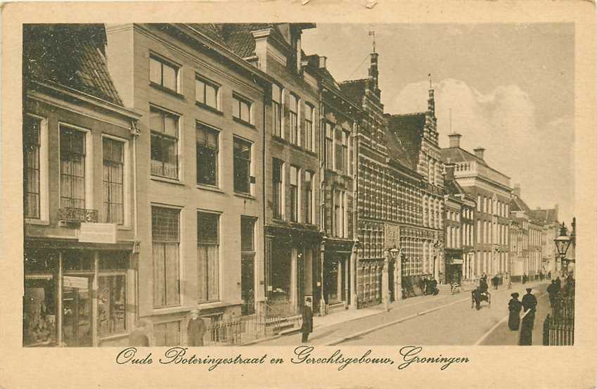 Groningen Oude Boteringestraat en Gerechtsgebouw