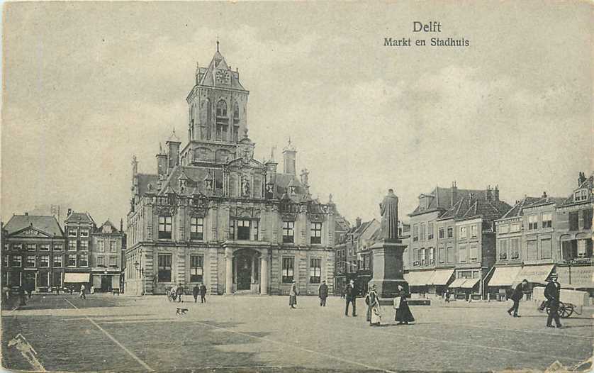 Delft Markt en Stadhuis