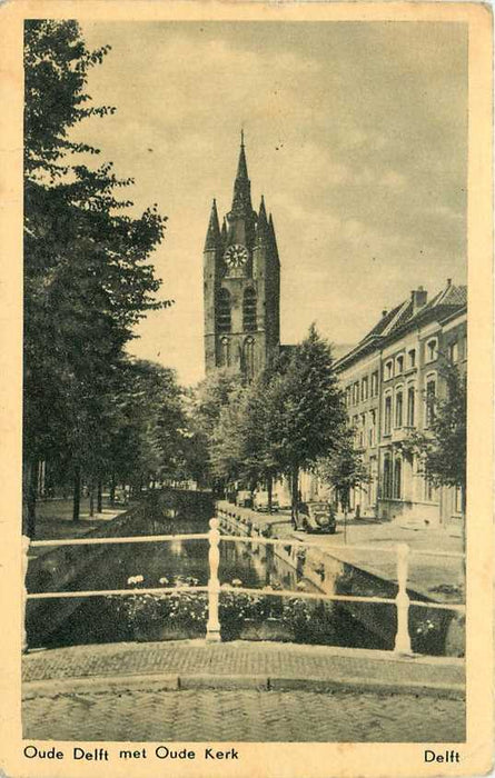 Delft Oude Delft met Oude Kerk