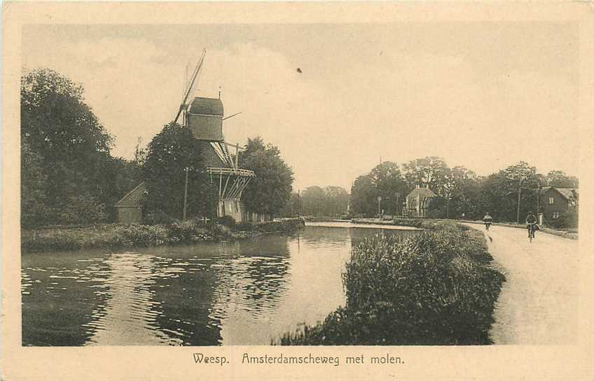 Weesp Amsterdamscheweg met Molen