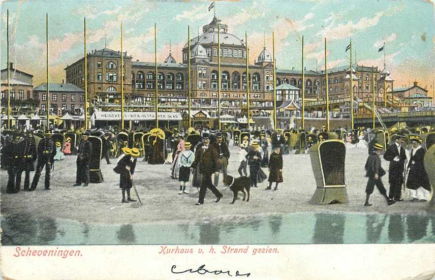 Scheveningen Kurhaus v. h. Strand gezien