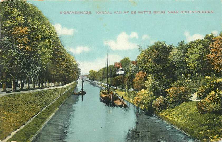 Den Haag Kanaal van af de Witte Brug naar Scheveningen