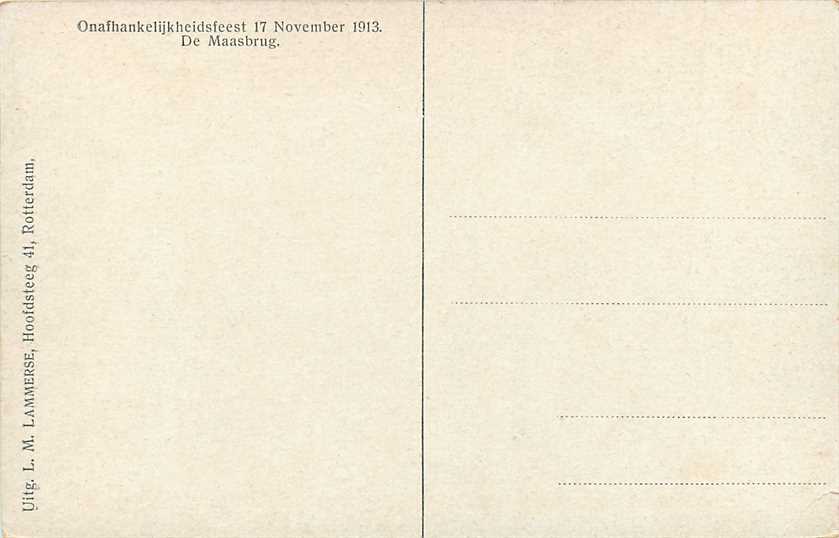 Rotterdam Onafhankelijkheidsfeest 17 november 1913