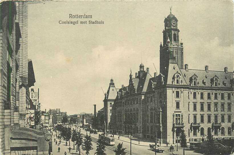 Rotterdam Coolsingel met Stadhuis