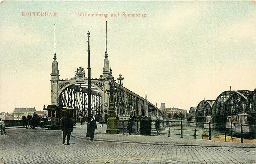 Rotterdam Willemsbrug met Spoorbrug