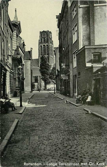 Rotterdam Lange Torenstraat met Gr Kerk