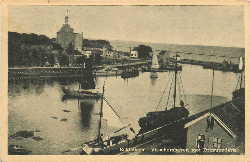 Enkhuizen Visschershaven met Drommedaris