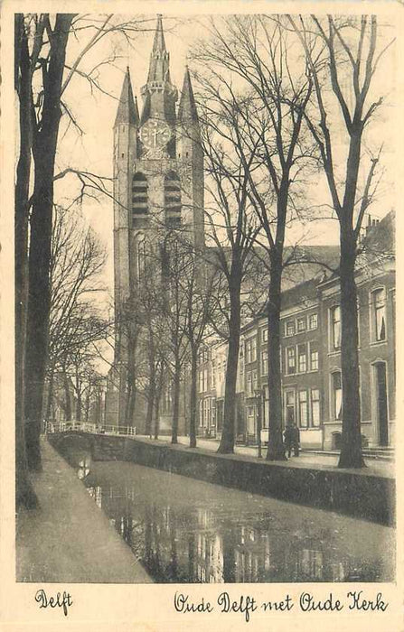 Delft Oude Delft met Oude Kerk