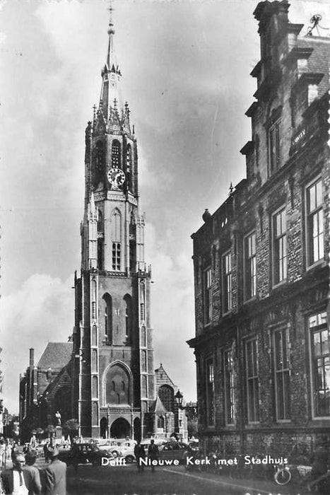 Delft Nieuwe Kerk met Stadhuis