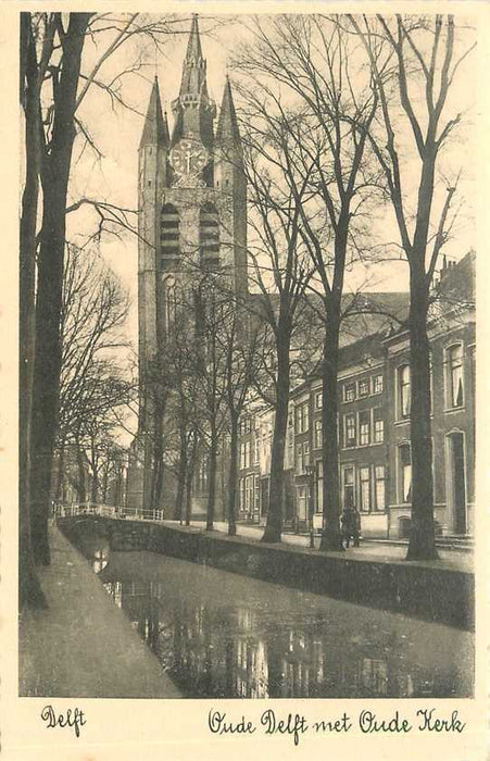 Delft Oude Delft met Oude Kerk