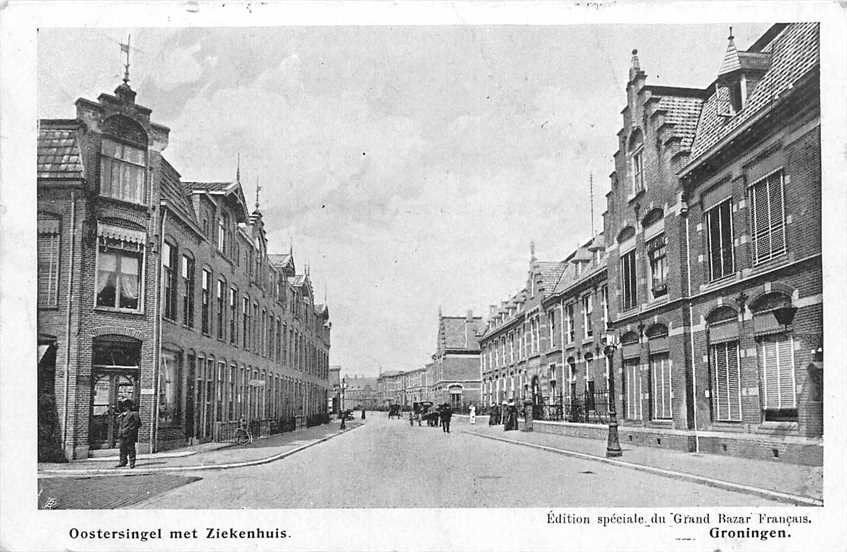 Groningen Oostersingel met Ziekenhuis