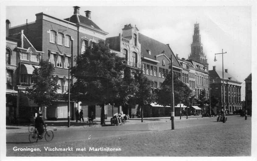 Groningen Vischmarkt met Martinitoren