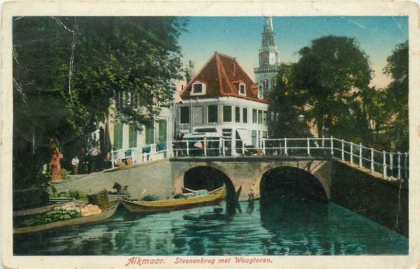 Alkmaar Steenenbrug met Waagtoren