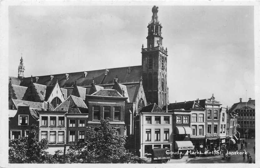 Gouda Markt met St Janskerk