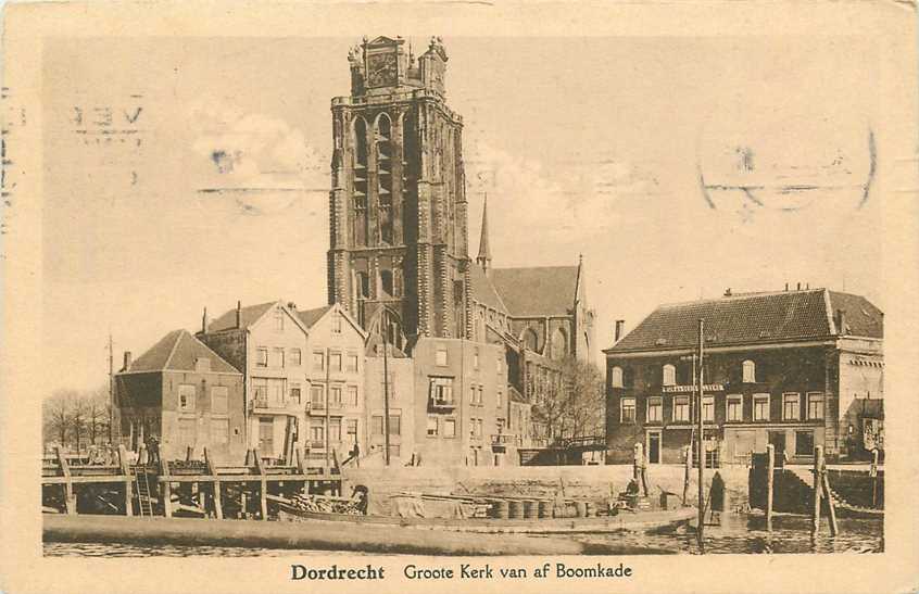 Dordrecht Groote Kerk van af Boomkade