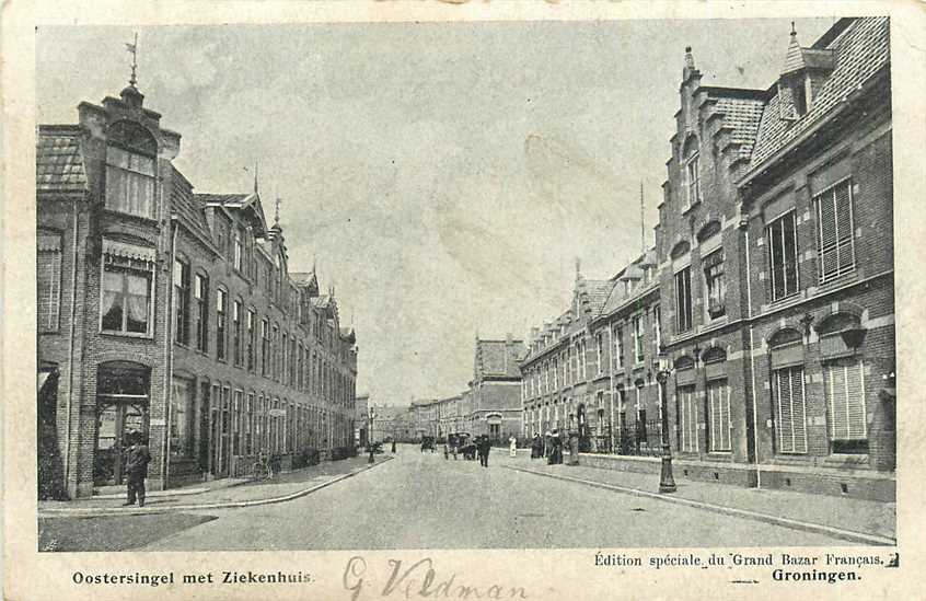 Groningen Oostersingel met Ziekenhuis