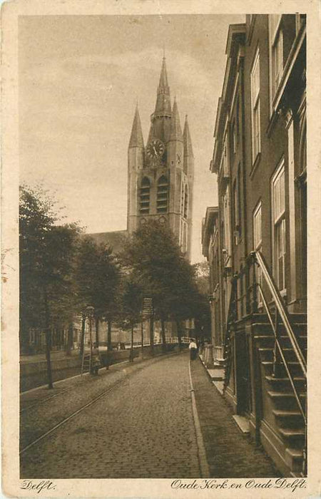 Delft Oude Kerk en Oude Delft