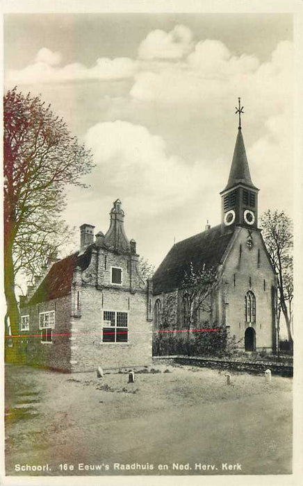 Schoorl Raadhuis en Kerk