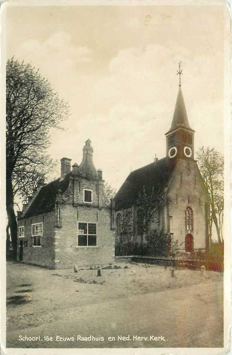 Schoorl Raadhuis en Kerk