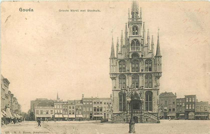 Gouda Groote Markt met Stadhuis